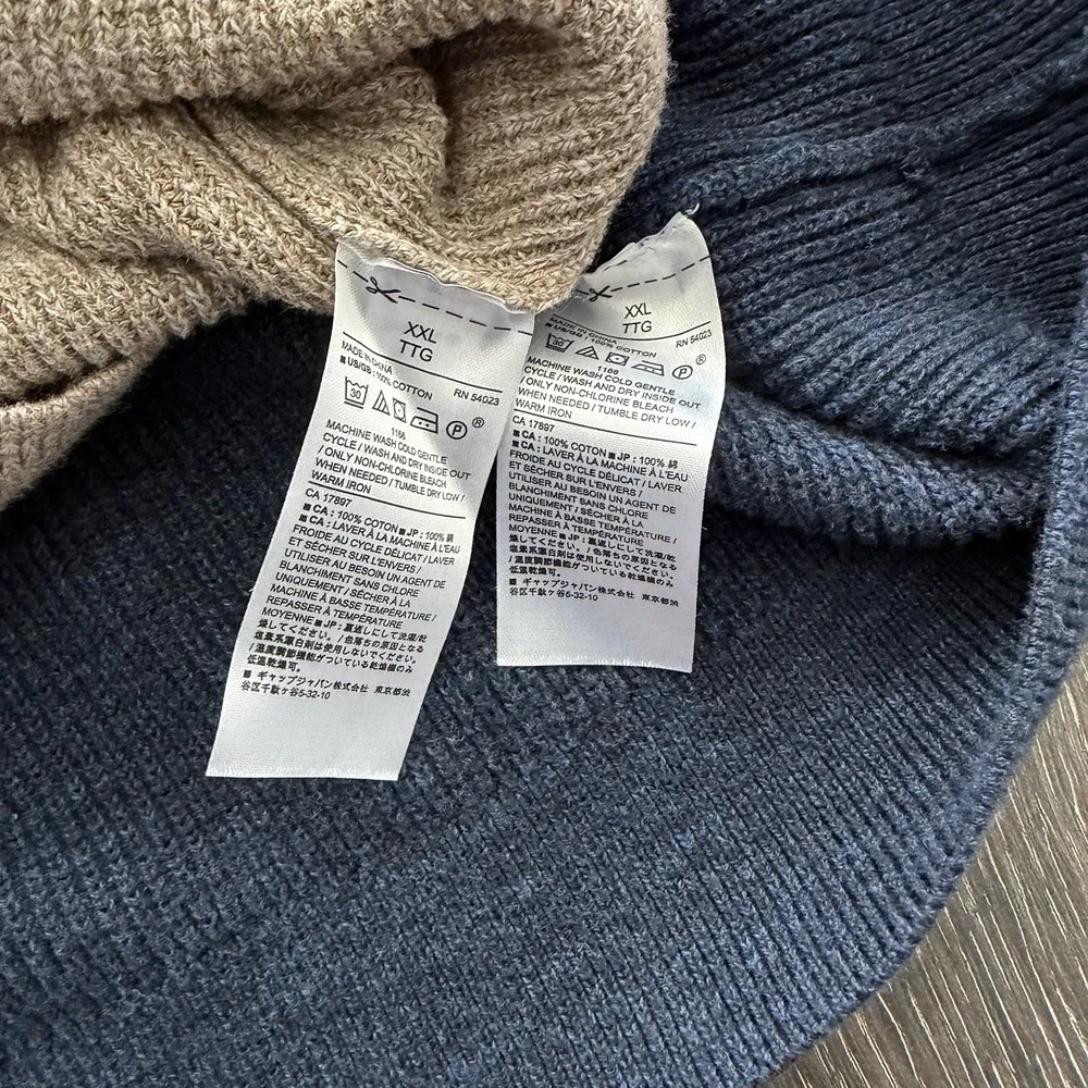 Banana‎ Republic Crew Neck Pullover Sweater Lot 100% Cotton Mens 2XL Academia